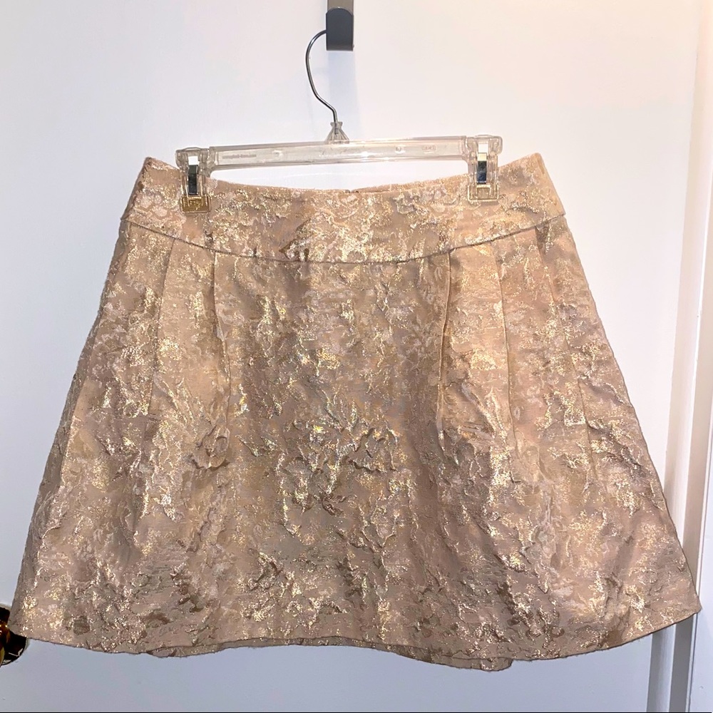 Gold floral circle skirt, JLo (10)